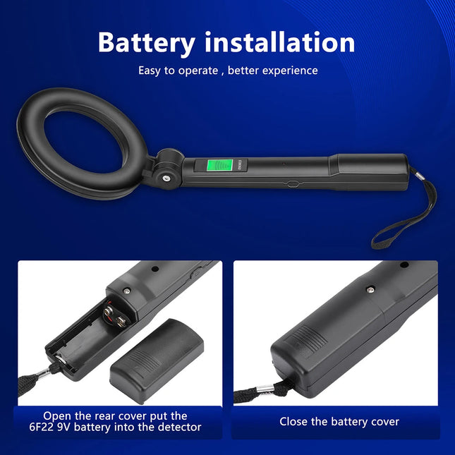 Handheld Metal Detector for Security and Treasure Hunting, Portable Metal Detector