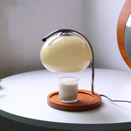 Flameless Wax Warmer, Lit on Nightstand