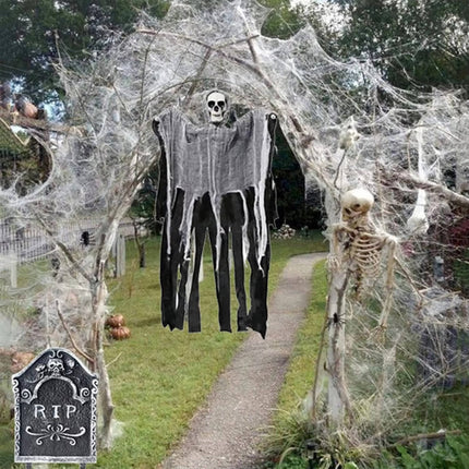Spider Webs Halloween Decorations with Spiders, Halloween Party Decorations with Cobwebs – image 7