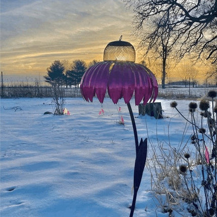 Bird Feeder, Coneflower Bird Feeder with Wide Seed Dish – image 5