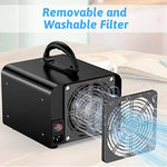 Tuzwa Ozone Generator – High-Output Odor Treatment Machine with 0–120 Min Timer, Washable Filter & Metal Housing for Unoccupied Spaces