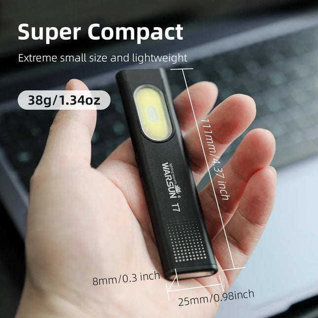 Rechargeable Flashlight, EDC Flashlight with Magnetic Base