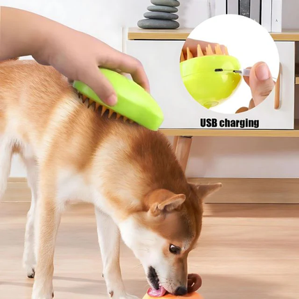 Grooming Tool for Dogs with Steam, Soft Pet Grooming Brush for Loose Fur – image 5