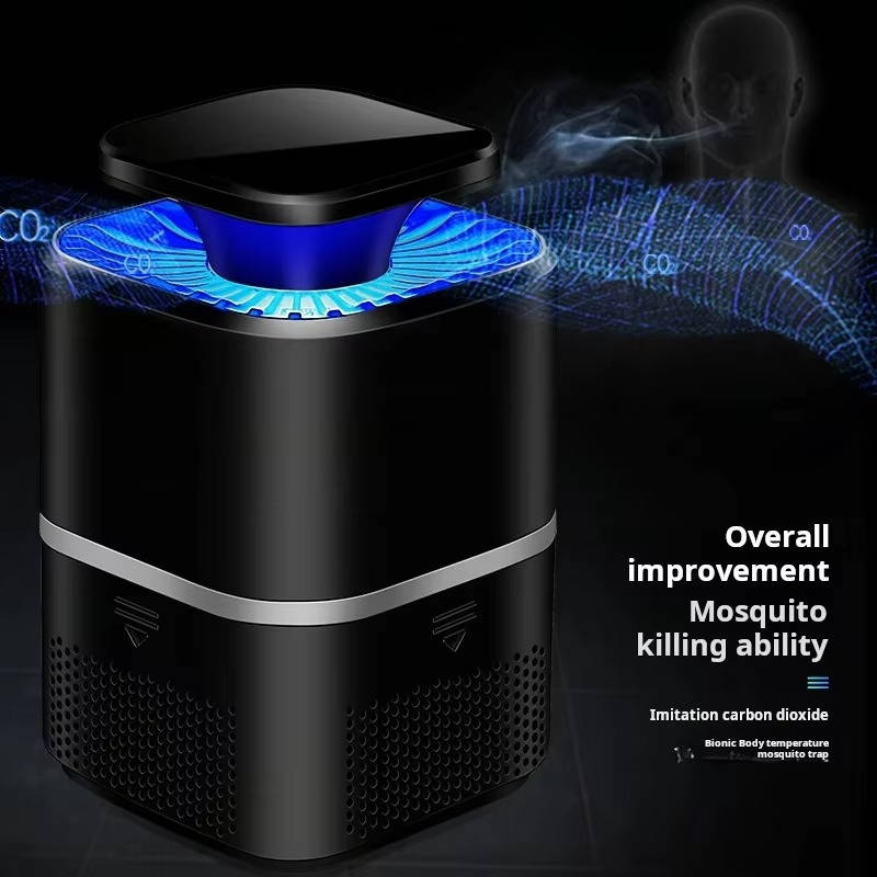 Tuzwa UV Mosquito Trap Lamp – 365nm USB Rechargeable Indoor Mosquito Catcher with 360° LED Attraction, Quiet Fan & Removable Tray