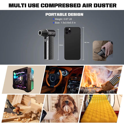 Electric Air Duster, Cordless Blower for Pet Hair and Pool Toys – image 5