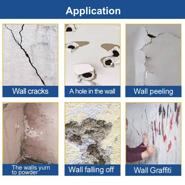 Drywall Repair Kit with Scraper and Sanding Block, Spackle Wall Putty for Holes