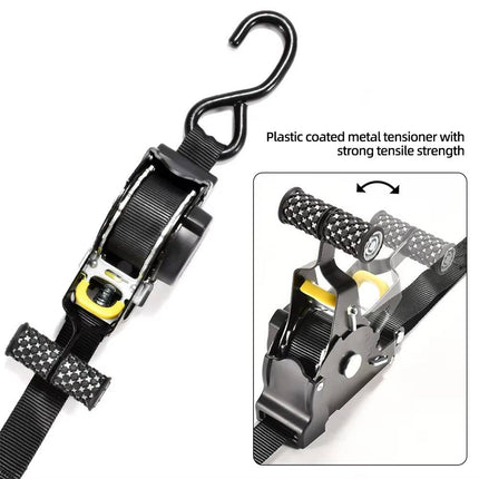 Retractable Ratchet Straps 2 Pack, Retractable Tie Down Straps with S Hooks – image 8