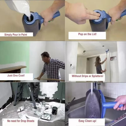 Paint Roller Self Priming with Internal Reservoir, Paint Roller Brush for Walls – image 8
