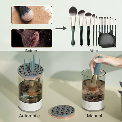 Makeup Brush Cleaner Machine with UV Light, Rechargeable Electric Makeup Brush Cleaner – image 6