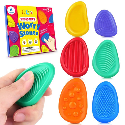 Fidget Toys for Adults and Kids, Stress Relief Toy Textured Worry Stones