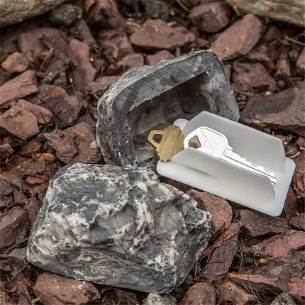 Hidden Key Lock Box Outdoor, Rock Key Hider, Hide a Key Rock in Weatherproof Resin for Home and Garden