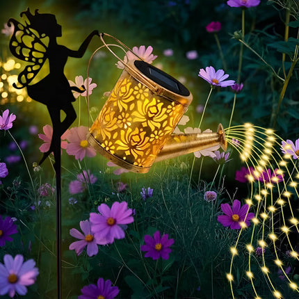 Outdoor Solar Light Fairy Garden Decorations, Fairy Lamp with Watering Can – image 8