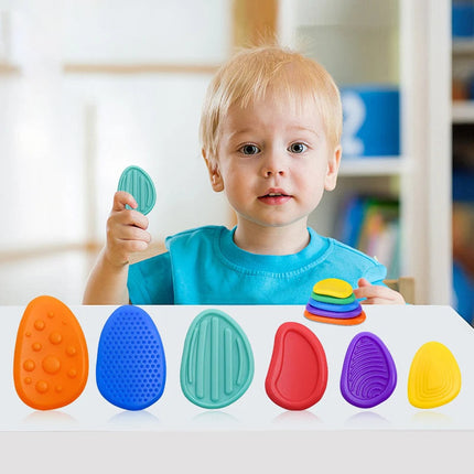 Fidget Toys for Adults and Kids, Silicone Sensory Toys, Stress Relief Toy Textured Worry Stones