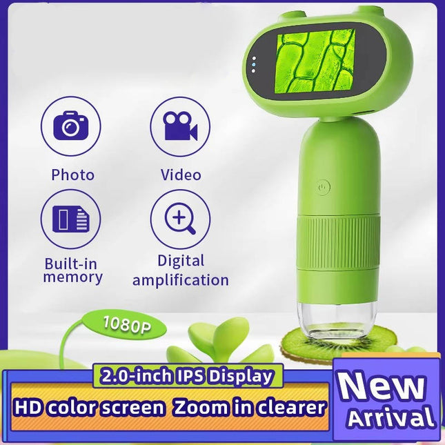 Digital Microscope for Kids, Handheld Digital Microscope with 2 Inch Screen