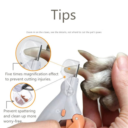 Dog Nail Clippers with LED Light and 5X Magnifier, Cat Nail Clippers with Nail Catcher – image 6