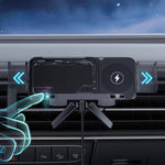 Tuzwa Smart Drive Wireless Car Charger Mount – Dual Coil Fast Charging Air Vent Phone Holder