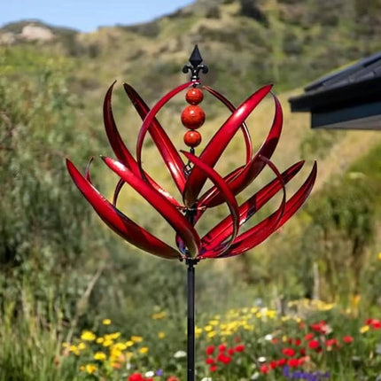 Metal Wind Spinner for Garden, Outdoor Decoration and Patio Decor with Stake