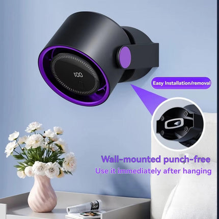 USB Small Fan for Desk, Bladeless Portable Desk Fan with 100 Wind Speeds, 5 Modes, Timer and 1200mAh Battery for Office and Home