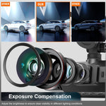 Tuzwa 4 Channel Dash Cam with WiFi & Night Vision – 1080P Front, 720P Side/Rear, 3" IPS Display, Parking Monitor, G-Sensor & Loop Recording