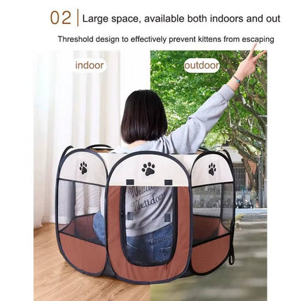Cat House Indoor and Outdoor, Pop Up Cat Tent and Dog Playpen for Small Dogs – image 12