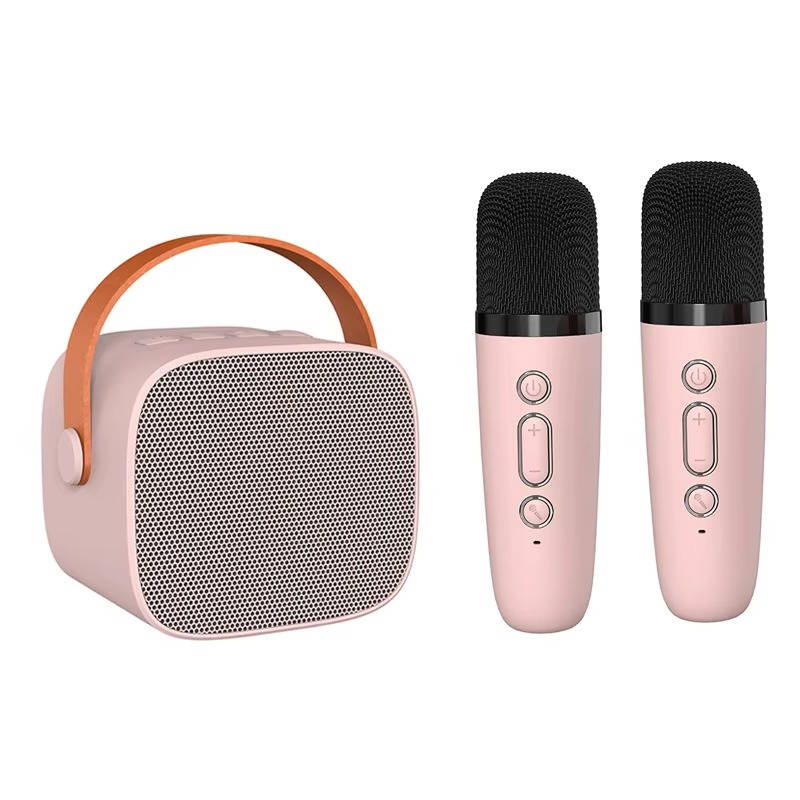 Tuzwa Portable Karaoke Machine with 2 Wireless Microphones – Bluetooth Mini Speaker, LED Lights, Voice Effects & Vocal Remover