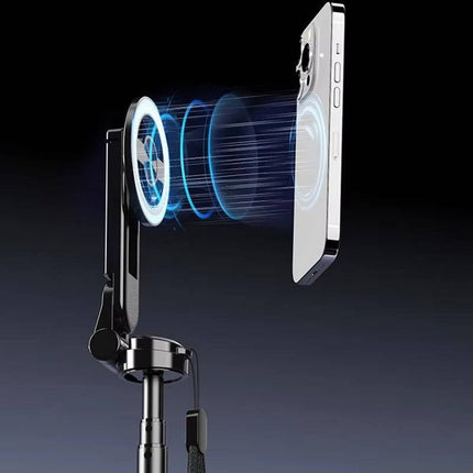 Magnetic Selfie Stick with Remote, Extendable Selfie Stick with 360 Rotation