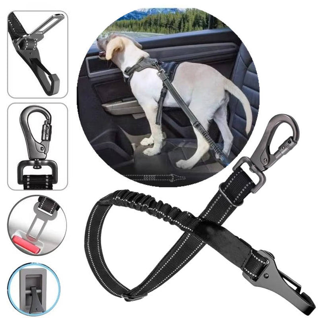 Dog Car Seat Safety Belt, Adjustable Dog Seat Belt for Car