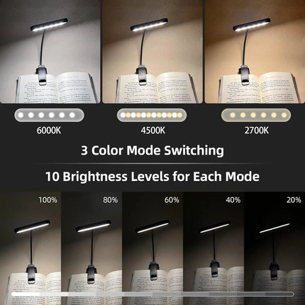 Book Light for Reading in Bed, LED Reading Light with 3 Color Modes – image 4