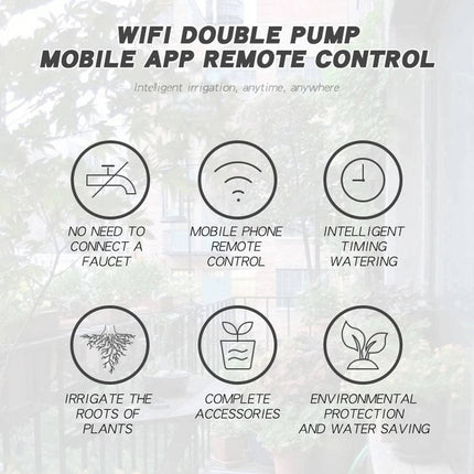 WiFi Smart Automatic Plant Waterer for 20 Pots, App Controlled Drip Irrigation System for Indoor Plants