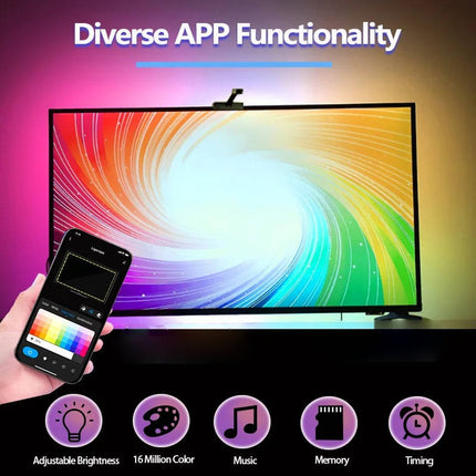 TV Backlight LED Strip Lights for TV 55 to 75 Inch with Screen Color Sync, RGBIC LED Strip Lights with Remote and – image 10