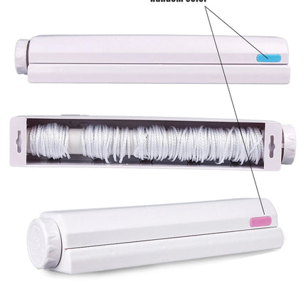 Retractable Clothesline Indoor Wall Mounted, Retractable Washing Line up to 3.75 m with Nylon Ropes