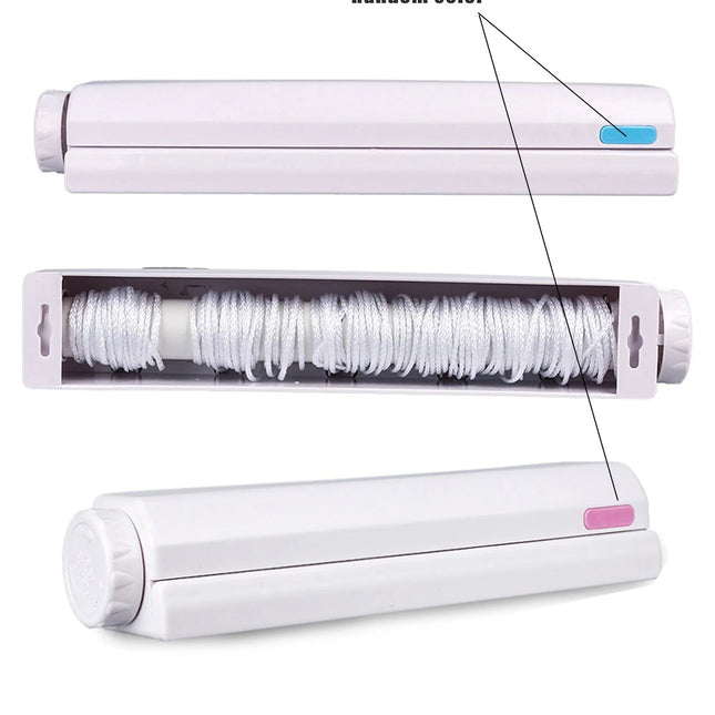 Retractable Clothesline Indoor Wall Mounted, Retractable Washing Line with Nylon Ropes