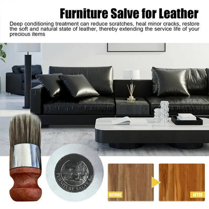 Leather Conditioner for Furniture, Leather Restorer Balm with Beeswax
