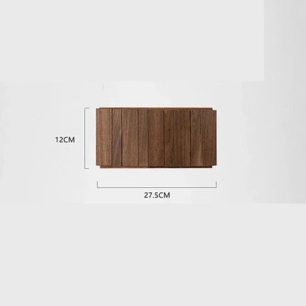Solid Wood Wall-Mounted Coat Rack, No Drill Hook Rail, 4 or 6 Hooks, Light or Dark, Entryway Organizer