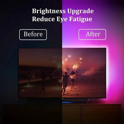 TV Backlight LED Strip Lights for TV 55 to 75 Inch with Screen Color Sync, RGBIC LED Strip Lights with Remote and – image 7