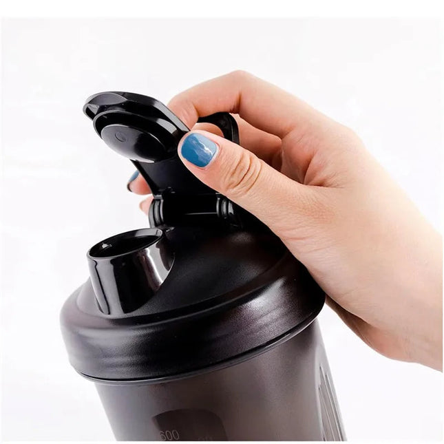Protein Shaker Bottle with Mixing Ball, Leak Proof Shaker Cup 20.3 fl oz