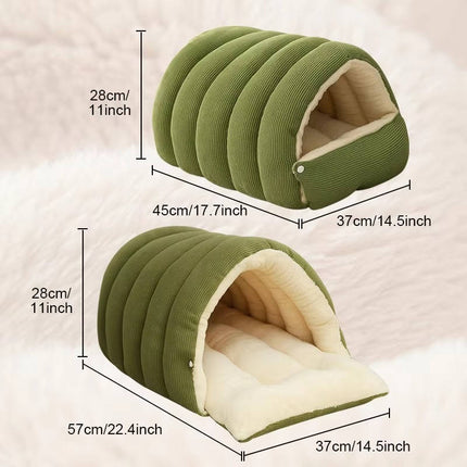 Cat Beds for Indoor Cats, Cat Tent with Arctic Fleece Lining and Washable Cushion – image 9