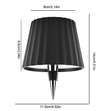 Cordless Table Lamp for Wine Bottles, Vintage Nightstand Lamp for Bedroom and Bar