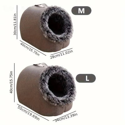 Cat Bed Cave for Indoor Cats, Warm Winter Pet Bed for Small Dogs