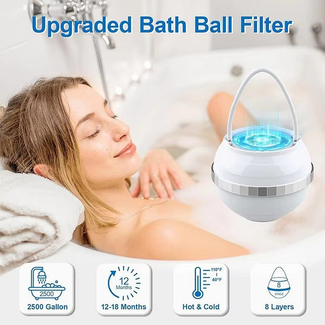 Bath Filter for Tub Faucet with 8 Stage Filtration, Bathtub Filter with KDF 55 and Activated Carbon