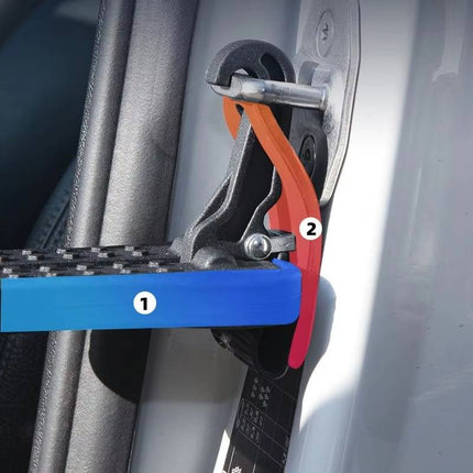 Car Door Steps, Universal Aluminum Car Door Latch Step with Window Breaker – image 9