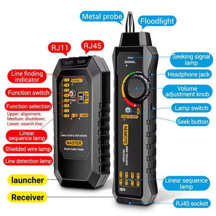 Ethernet Cable Tester, Network Tester and Wire Tracer for RJ45 RJ11 Telephone Line – image 6