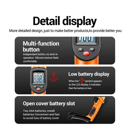 Infrared Thermometer Gun, Laser Temperature Gun for Cooking and HVAC – image 8