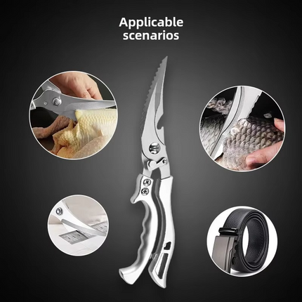 Stainless Steel Shears with Fish Scaler, Heavy Duty Kitchen Shears – image 5