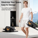 Tuzwa Electric Under Desk Elliptical – 12 Speeds & 12 Auto Programs, Forward/Reverse Pedals, Remote Control, LCD Display & Quiet Motor