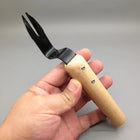 Weeding Tool for Lawn, Wooden Handle Dandelion Puller with Angled Steel Tip, Stand Up Garden Weeder for Deep Taproots