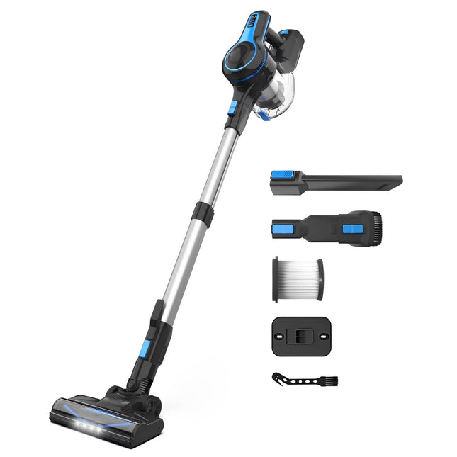 Cordless Vacuum Cleaner for Home, HEPA Vacuum with LED Headlights, Lightweight Vacuum with Removable Battery