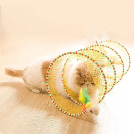 Cat Toy with Plush Mouse and Feather Bell, Kitten Toy for Indoor Play – image 5
