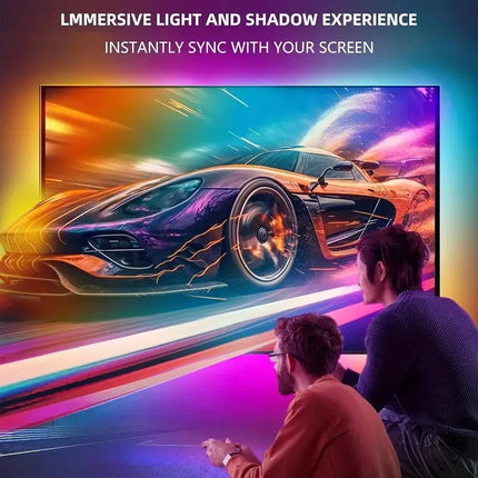 TV Backlight LED Strip Lights for TV 55 to 75 Inch with Screen Color Sync, RGBIC LED Strip Lights with Remote and – image 9