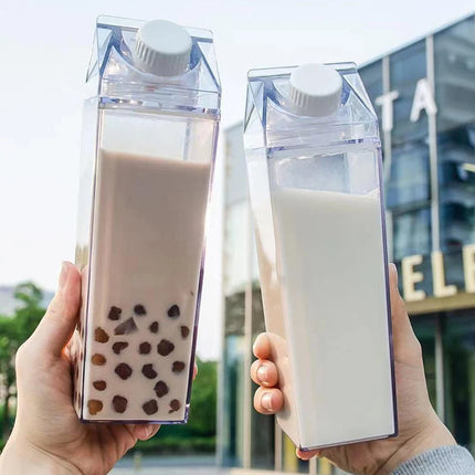 Water Bottle Milk Carton Style, BPA Free Plastic Water Bottle